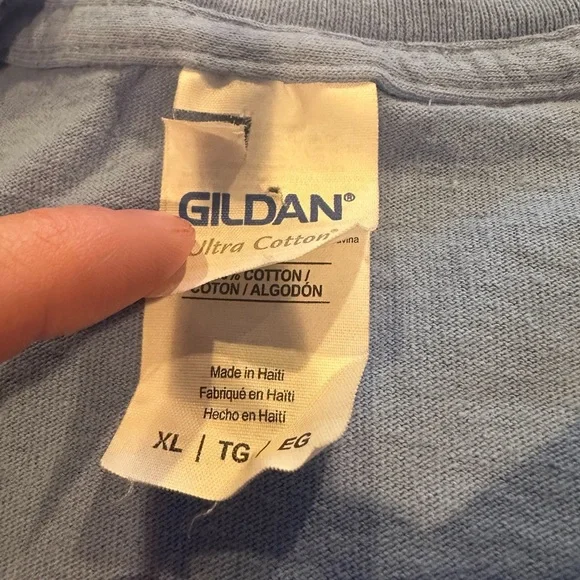 Men's Light Blue Funny Graphic Tee "I Got Sprayed" Wild Animal Safari Size XL - Picture 6 of 7